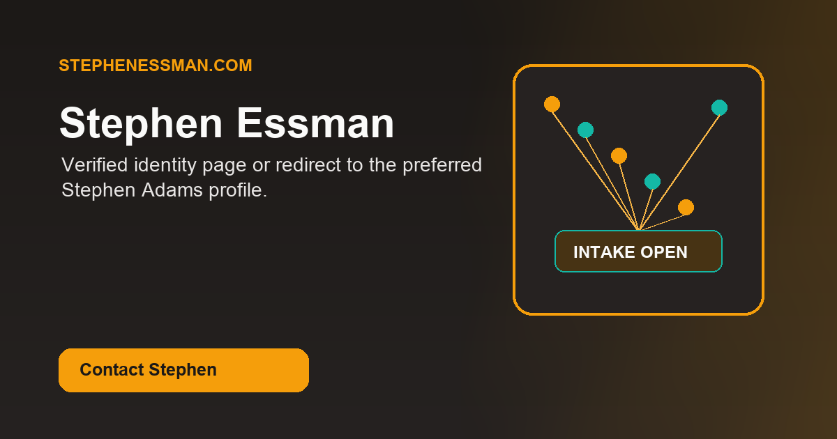 Stephen Essman launch card